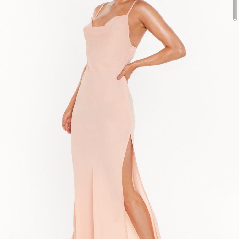 BRAND NEW Nasty Gal cowl neck chiffon maxi dress